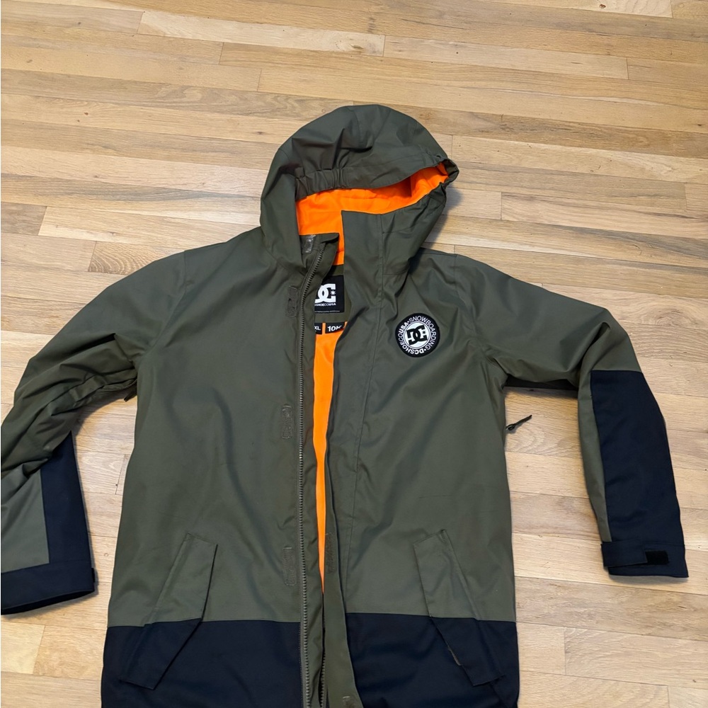 DC Kids' Olive and Orange snowboard Jacket